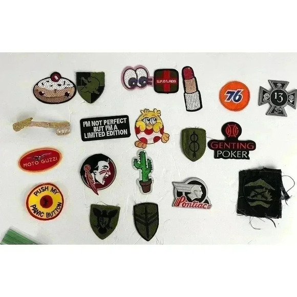 20 PC Assorted Sewing Applique Patches Iron on Sew On NEW Mixed - Picture 1 of 10